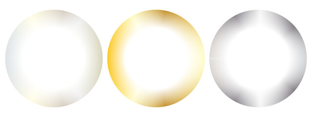 white gold, gold, silver circle transparent background