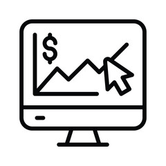 Get your hands on this flat icon of business analytics