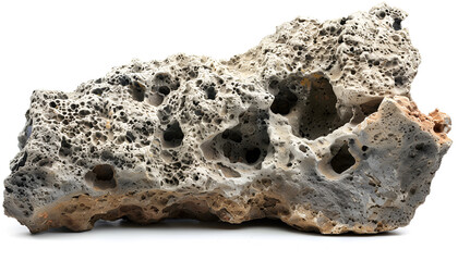 heavy reef rock Isolated on white background