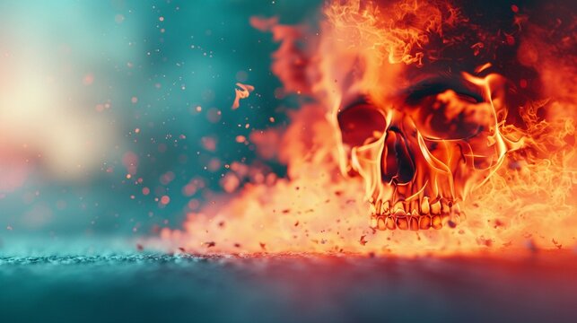 High heat from a major alarm event, dramatic fire and smoke creating a striking and impactful scene 8K , high-resolution, ultra HD,up32K HD