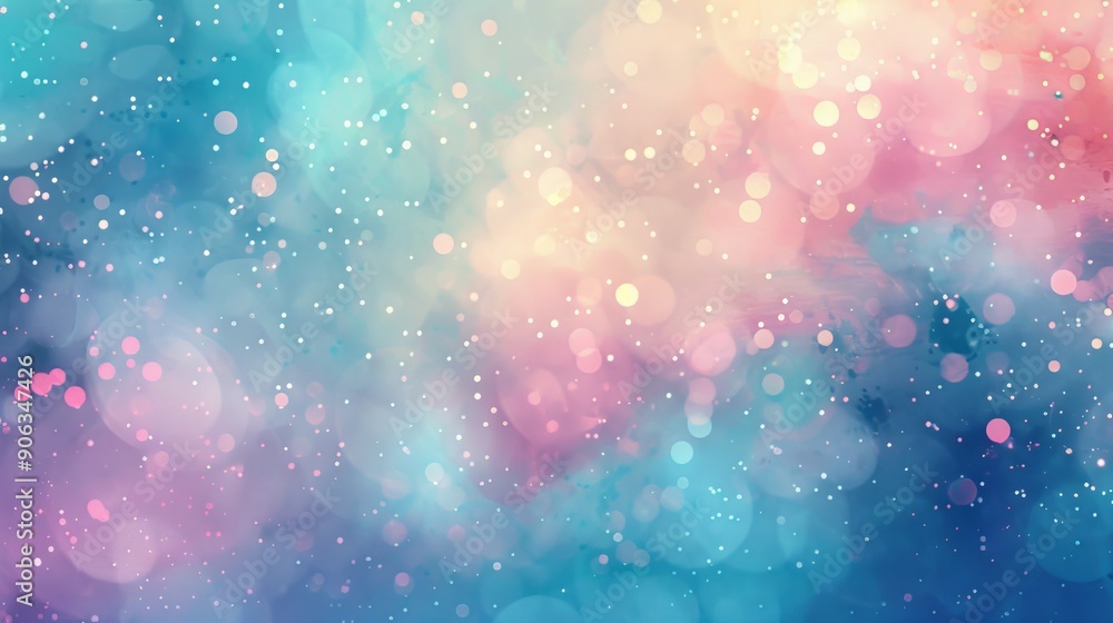 Poster colorful abstract magical bokeh background with shimmering sparkles. concept of vibrant visual art, 