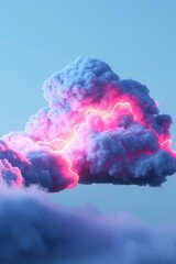 Fototapeta premium Lightning Cloud Stormy Sky