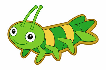 Cute Grasshopper Cookie Cutter Cartoon Vector Design