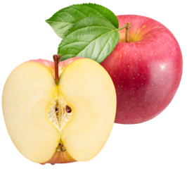 Fresh fuji Apple on white background, Red apples isolated on white background PNG File.