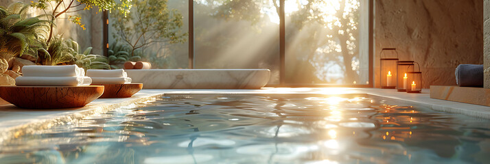 Serene spa offering advanced holistic health treatments such as AIguided massages and sensory deprivation tanks to promote relaxation and wellbeing