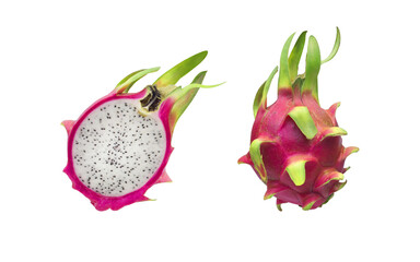 dragon fruit slice with transparency  die cut