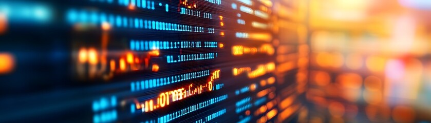 Fototapeta premium Financial Market Volatility: Close-up of Stock Ticker Board with Fluctuating Prices and Copy Space for Text