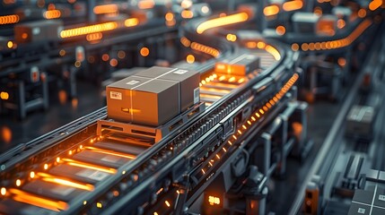 Advanced AI driven Logistics Hub Optimizing Efficient Package Delivery