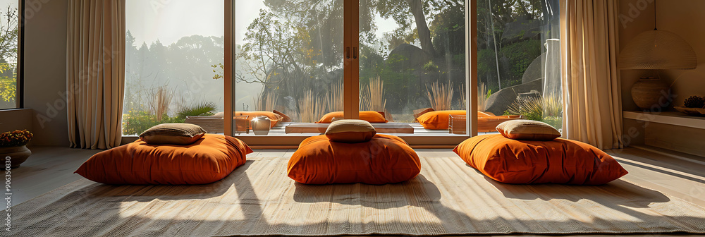 Aufkleber interior creating harmonious environment with cohesive color schemes and balanced decor in a serene 