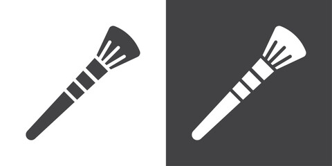 makeup brush icon Thin line illustration set