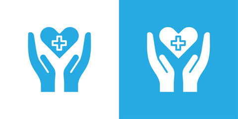 Medical support icon Thin line illustration set
