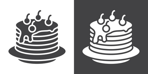 pancakes icon Thin line illustration set