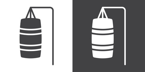 Fototapeta premium Punching bag icon Thin line illustration set