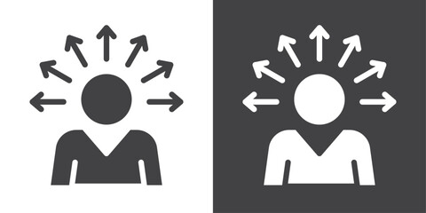 Self awareness icon Thin line illustration set