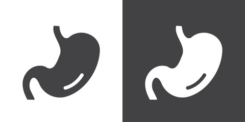Fototapeta premium Stomach icon Thin line illustration set