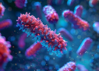 Fototapeta premium Microscopic View of a Virus