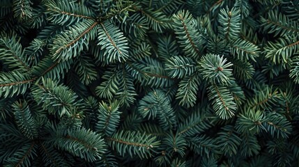 Attractive pine branches backdrop