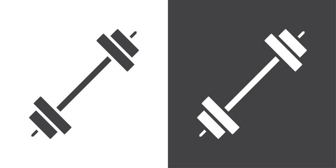 barbell icon Thin line illustration set