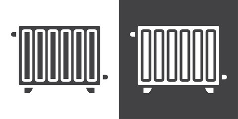 Conditioner heater icon Thin line illustration set