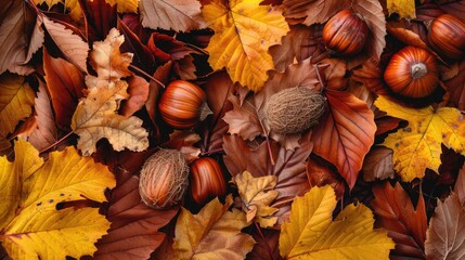 Autumn chestnut background