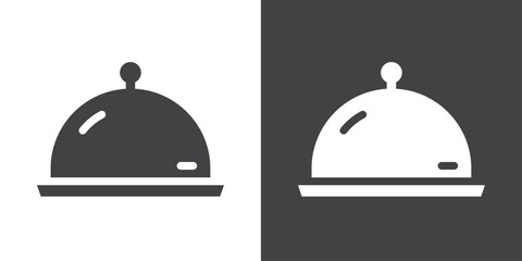 Food tray icon Thin line illustration set