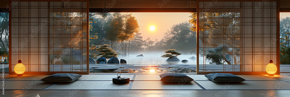 Aufkleber interior designed according feng shui principles creating a balanced and harmonious environment with