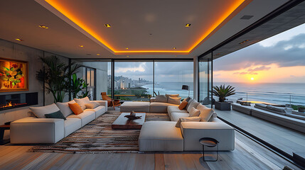 Interior designed a skilled Interior Designer highlighting innovative and creative solutions in a modern penthouse
