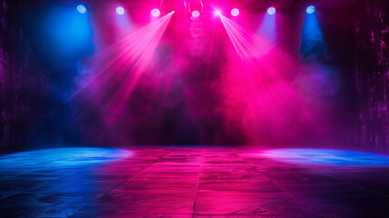 Naklejka premium Modern exhibition stage light background with spotlight