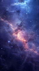 Fototapeta premium Digital purple and green nebula starry abstract graphic poster background