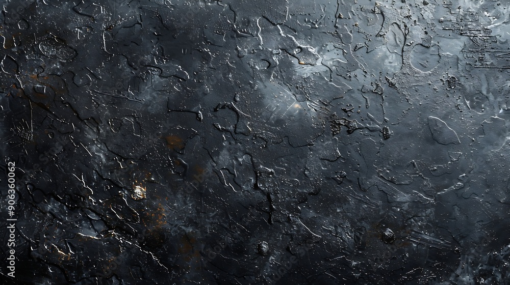 Aufkleber Texture of black polished concrete background Dark old wallpaper with cement texture Nature wall concept surface mockup Empty rough cement wall or floor background Top view close up co : Generative AI