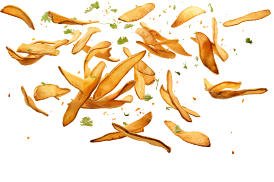 stick shaped vegetables chips with transparent png