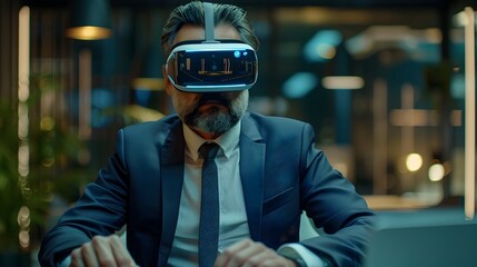 Insurance Agent Using Virtual Reality to Explain Policies to Clients Futuristic Innovative Approach