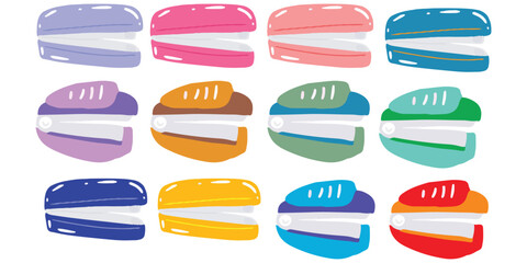 set of Staples isolated on white background