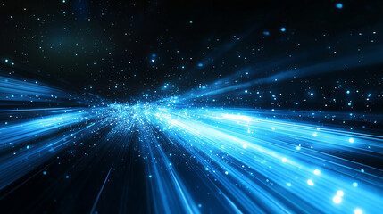 Obraz premium A blue starburst with many small blue dots