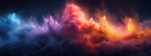 Vibrant Hues: Use a bold and contrasting color palette to capture the explosive energy of the paint. Experiment with neons, fluorescents, and primary colors.