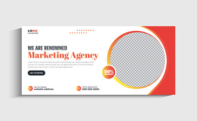 Creative Digital Marketing social media Facebook cover banner post template