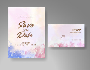 Wedding Abstract Background Invitation Art Template