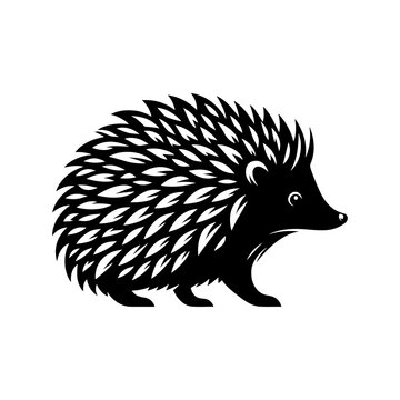 recommend clip art: Hedgehog silhouette vector illustration