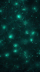 Digital green black network geometric abstract graphics poster background