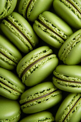 green macaroons macro pattern