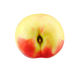 Nectarine fruit isolated on white background.