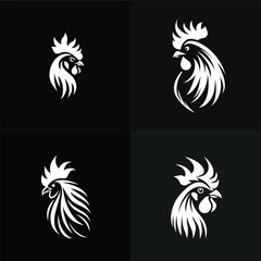 Rooster logo design vector illustration