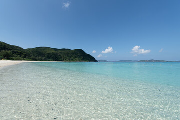 ヒジュイシビーチ　渡嘉敷島　慶良間　沖縄　砂浜