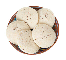 South indian food idli on transparent background