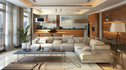 A beautifully designed interior space showcasing modern and stylish decor