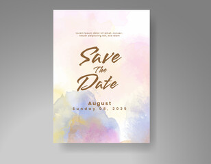 Wedding Abstract Background Invitation Art Template