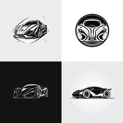 Sport car logo design vector illustration