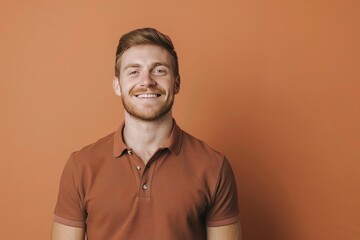Fototapeta premium A Portrait of a blissful caucasian man
