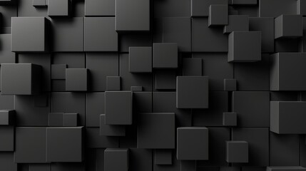 Abstract Black Cubes Background