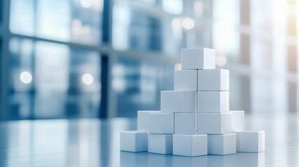 Business excellence final step on a presentation slide, elegant design, focused content